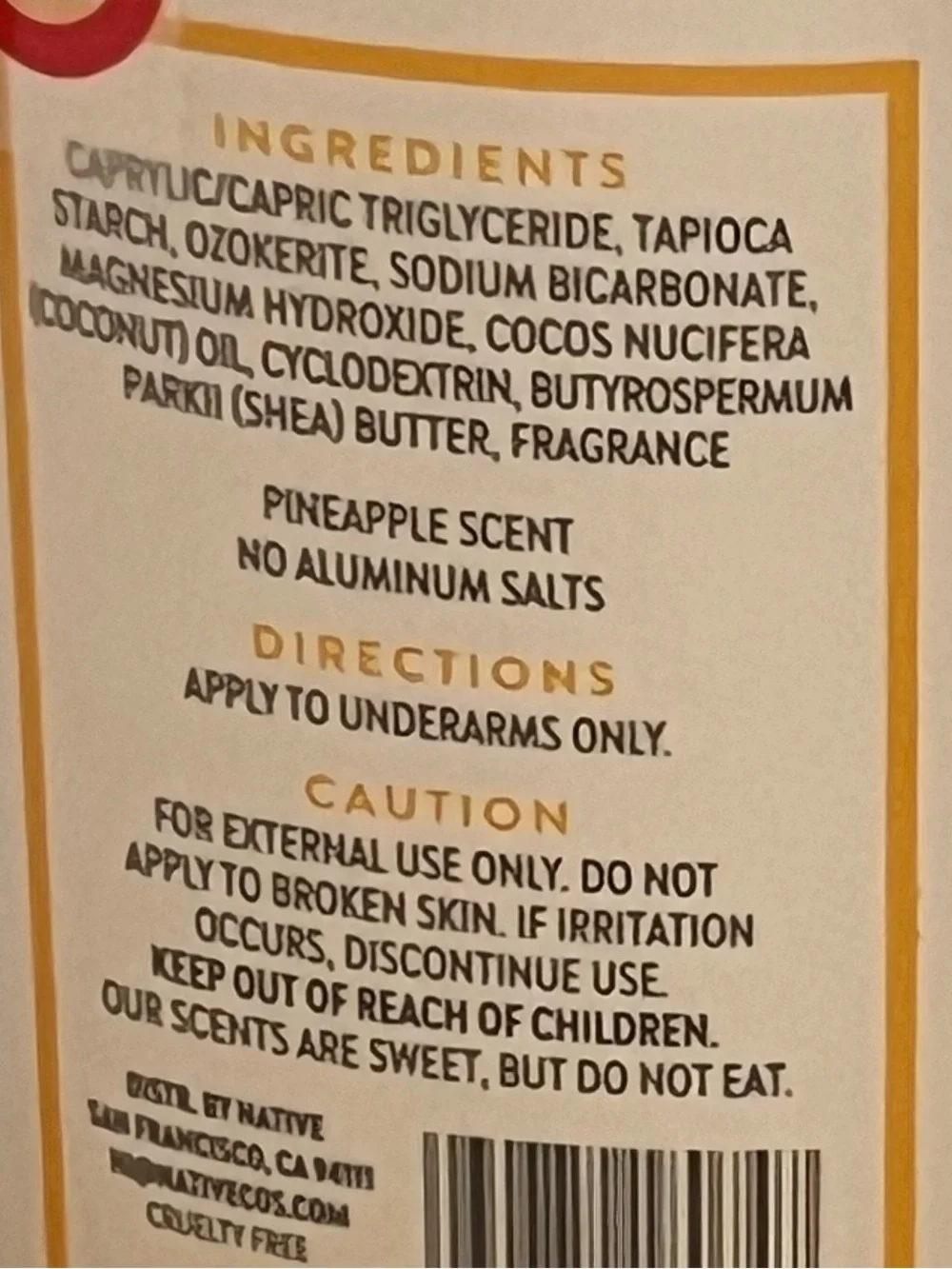 Native Limited Edition Jarritos Pineapple Deodorant X’s 2 Both Brand New!